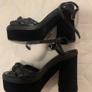 Black Platform Zara Sandal Heels